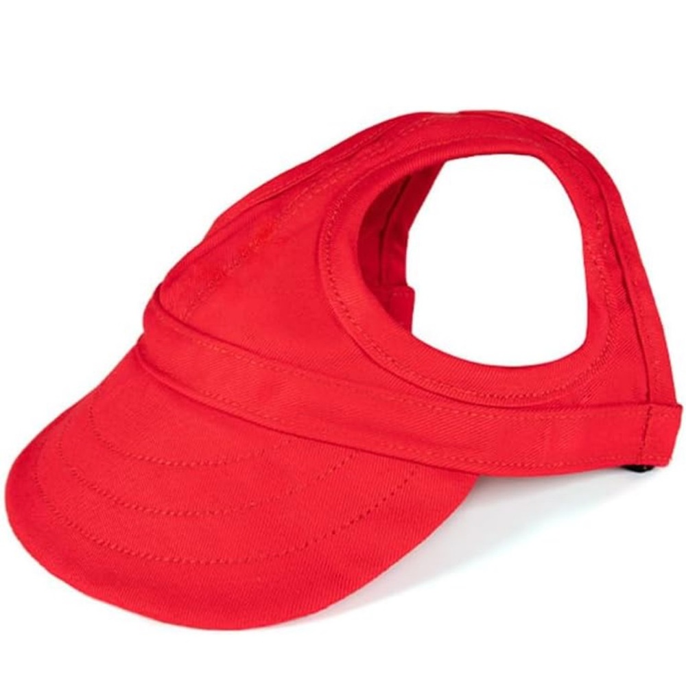 New dog Bright Red Sun Visor Cap